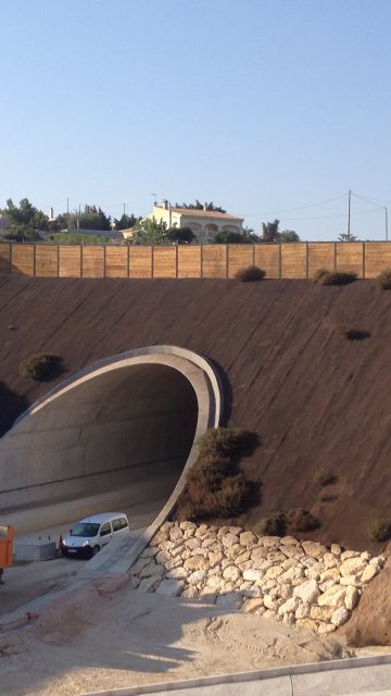 Strengthening False Tunnel Embankment